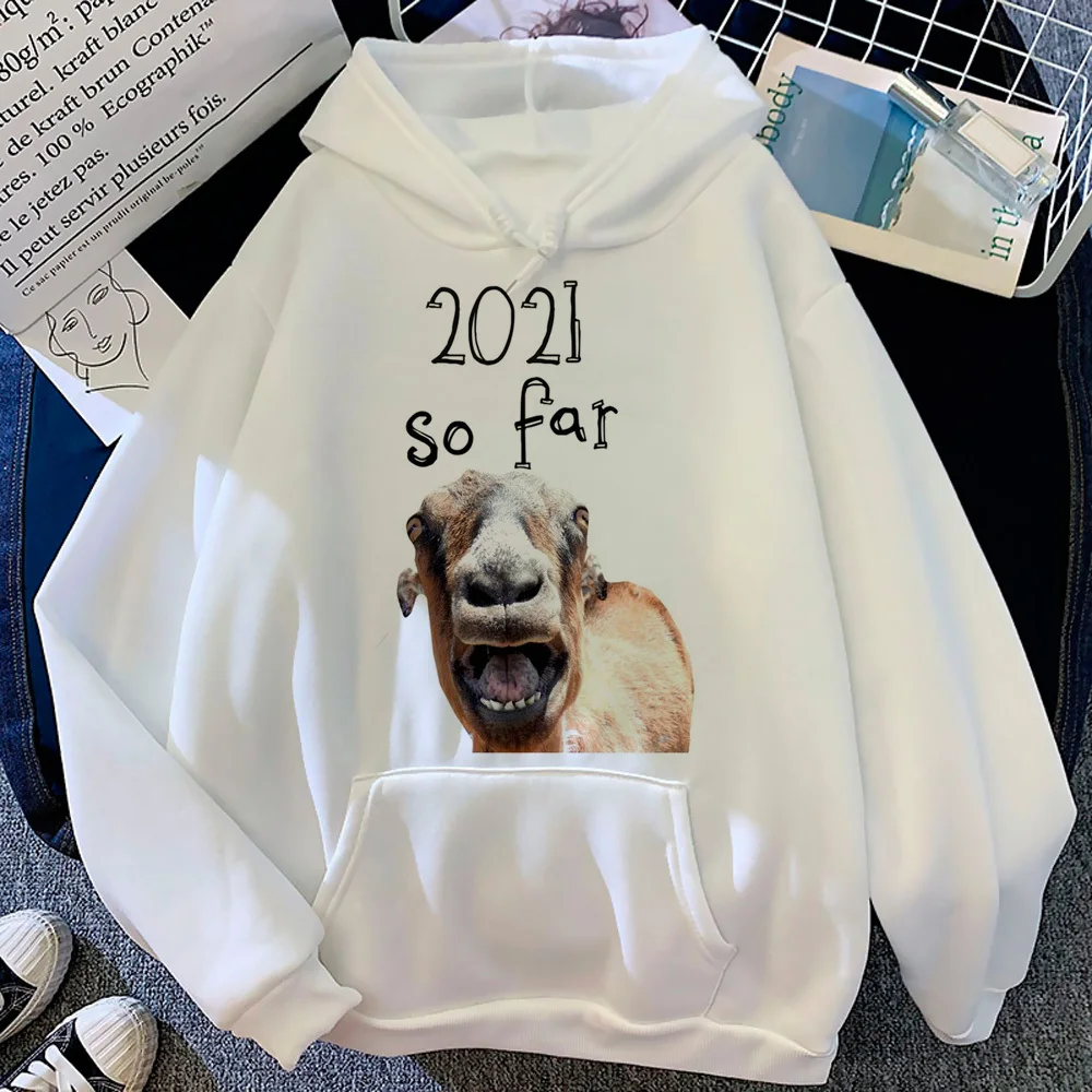 Screaming Goat hoodie clothes for teens pattern modern style kawaii teen tracksuits Y2K casual wear patterned