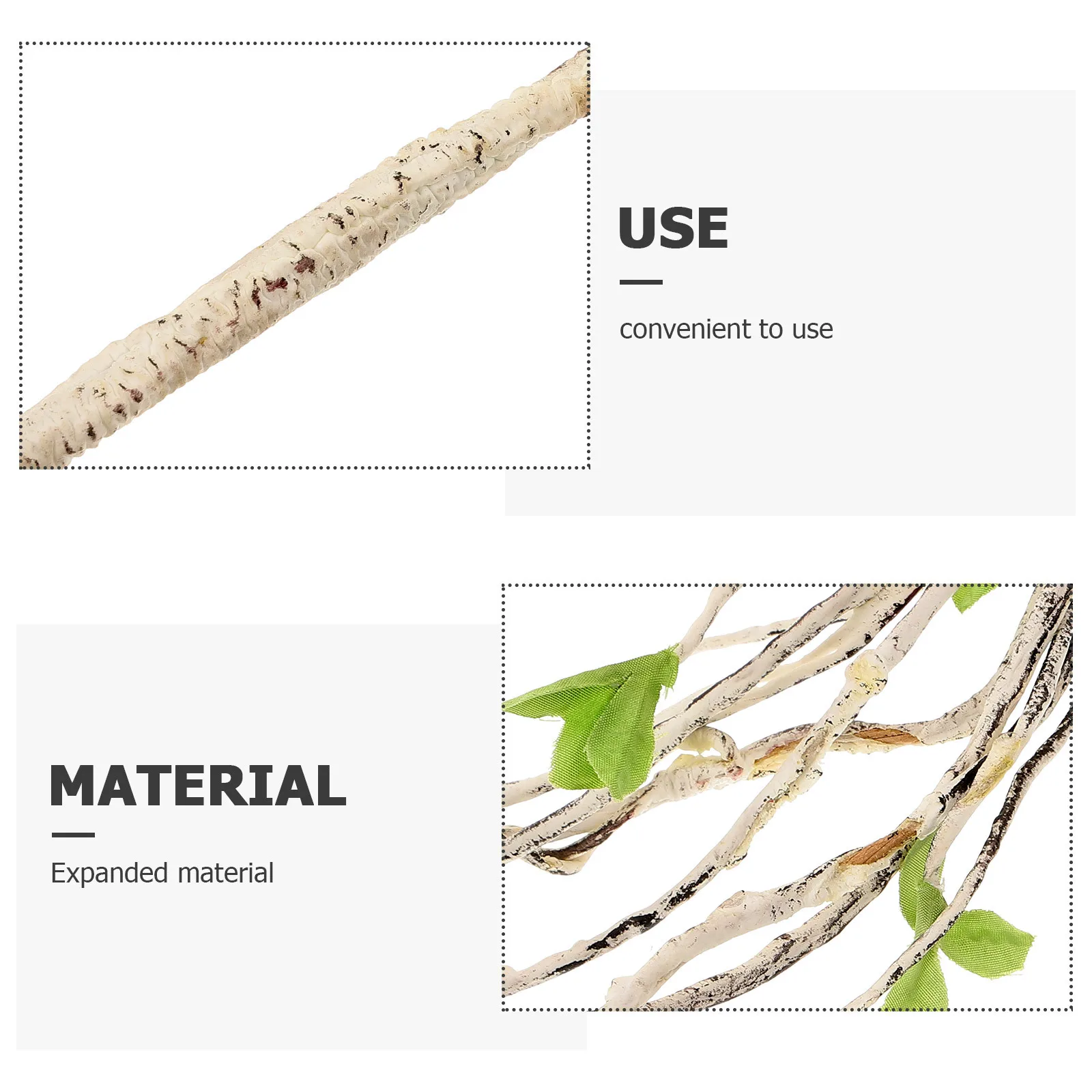 

High Simulation Reptile Tank Vine Decor Fake Vine Ornament Exquisite Details Resistance Lifelike Habitat Easy