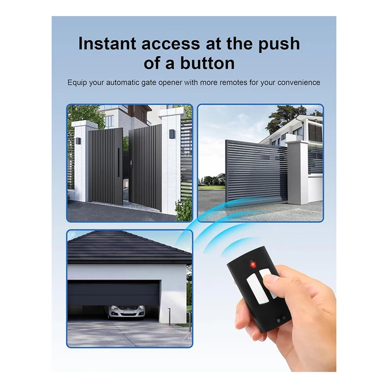 433Mhz Garage Door Opener Remote Control For Beninca To.GO 2VA/4VA, To.GO 2WV/4WV, IO.2WV LO.T2WMR, T2 WV, T4 WV