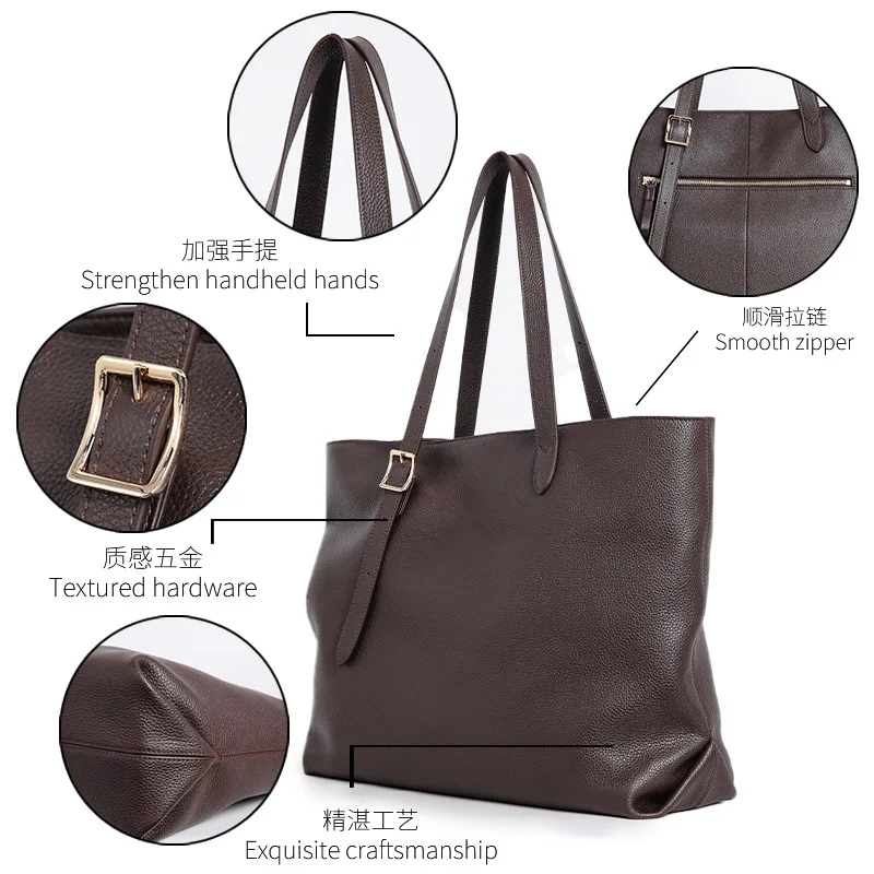 Large capacity fashionable shoulder multi-functional high-end women's bag