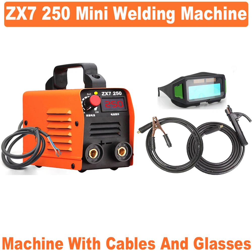 

Mini Welding Machine Arc Automatic Industrial-Grade Household All-Copper Electric Equipment With 2m Cables True Color Glasses