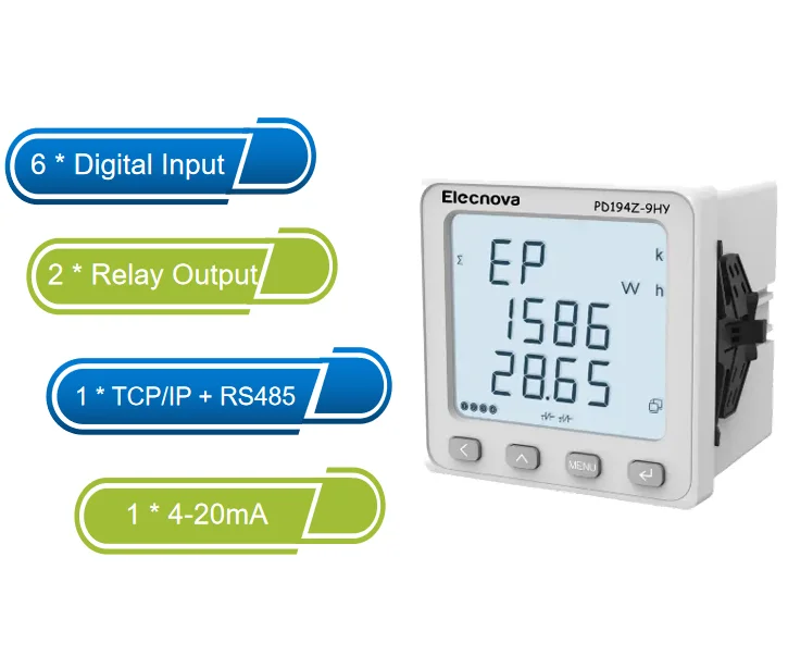 PD194Z-9HY LCD multifunction power meter V/A/P/Q/E THD 51st harmonic