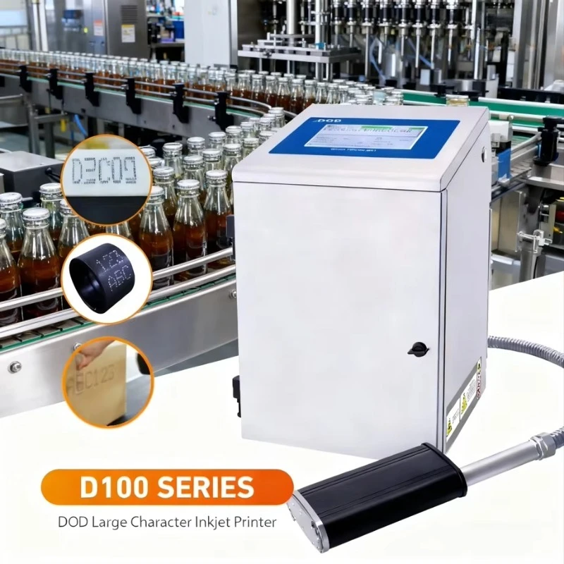 OEM/ODM DOD Inkjet Printer D100 32 Dots Industrial Used Coding Machine Inkjet Machine Large Format Printer Customized