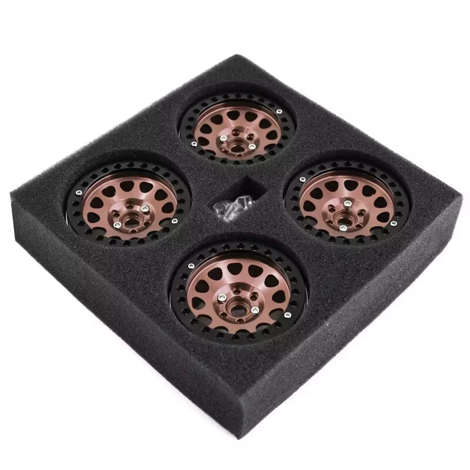 4Pcs CNC Aluminum Alloy 2.2 Beadlock Wheel Rim for 1/10 RC Crawler Car Axial SCX10 90046 AXI03007 TRX4 VS4-10 Redcat Gen8