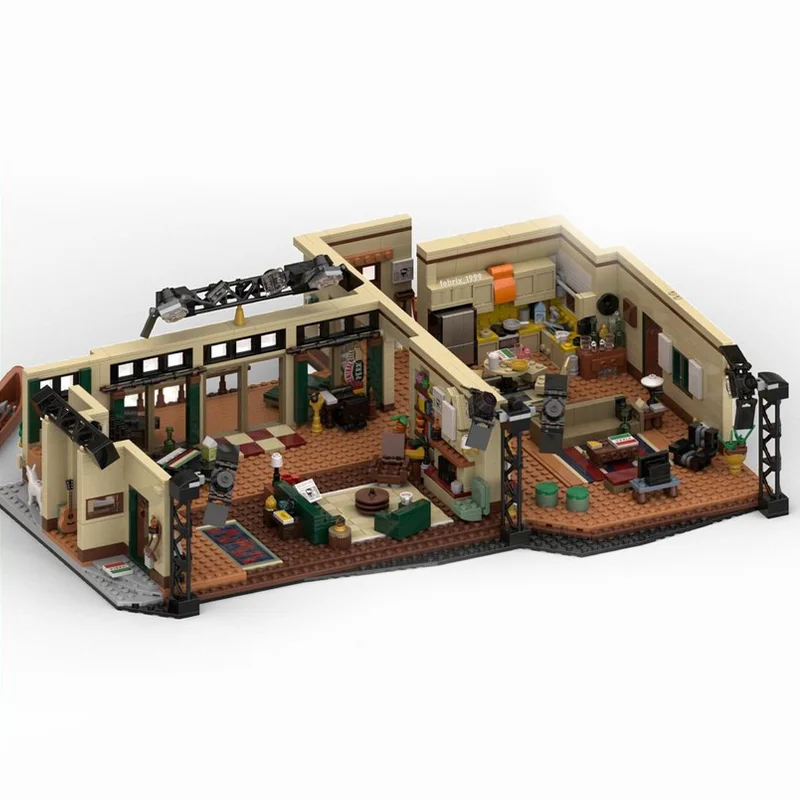 2172PCS MOC Twoes and a Halfes Menes Charlie's Malibu Beach House Elegante, modello fai da te Building Blocks Giocattoli di compleanno Regalo