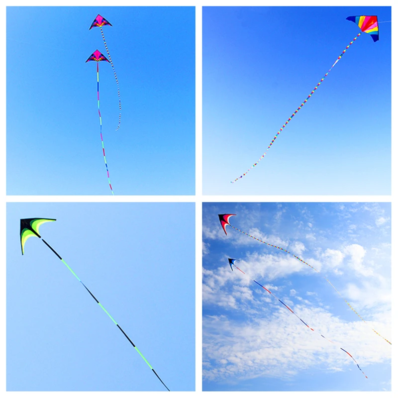 

Large kite tails flying kite windsocks kites rainbow tail ripstop nylon fabric flying kite large wind kites winder Parachute fun