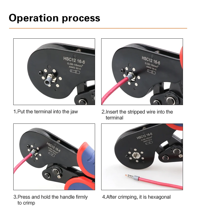 Press Pliers Crimping Pliers Sets Crimping Tool Electrical Terminals Electrician Tools Plier Hand Electricians Professional 16-6