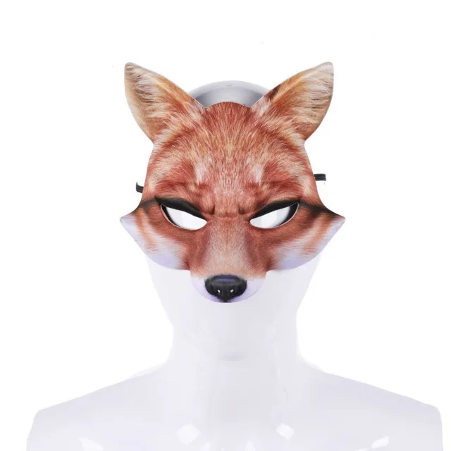 

Orange Fox Faxe Masks White Animal Props Carnival Fox Role Playing Clothing Accessories Ball Party Wear Canids Cosplay Mask