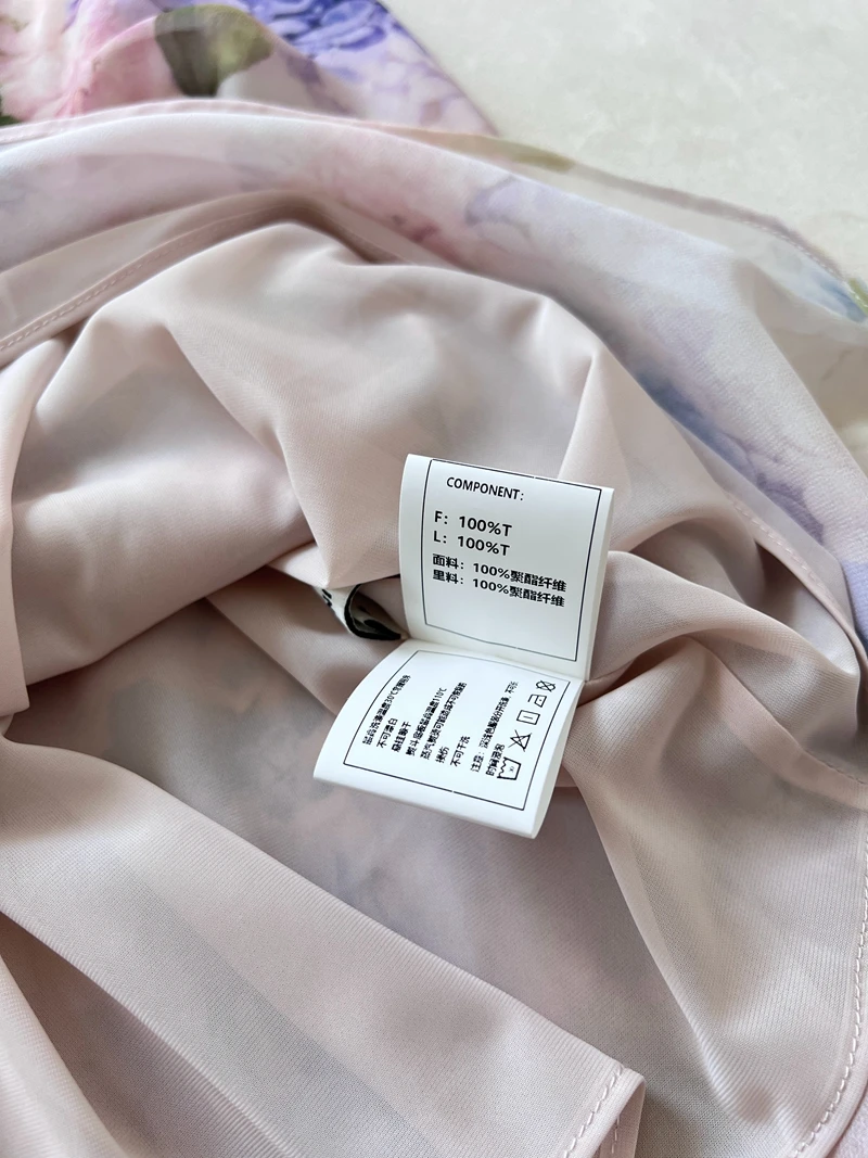 Ele V-Ne Sefined Polylene Fiban Dr Floral Embellied Slim Fit Holiday Beachwear Wickelrock mit hohem Taillenband