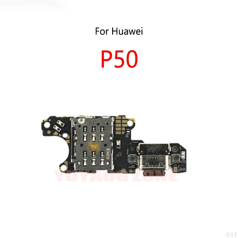 SIM Card Slot USB Charging Dock Connector Charge Port Socket Jack Plug Flex Cable For Huawei P50 5g