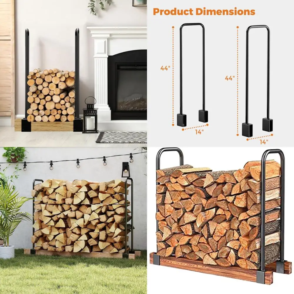 

Adjustable Heavy-Duty Ironwood Log Rack with Length Customization