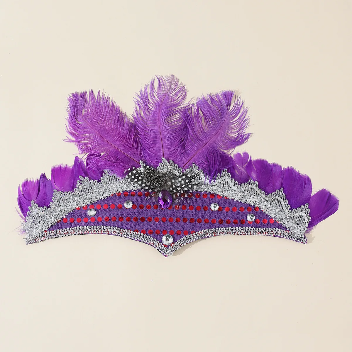 Fashion Accessories Hair Band Indian Peacock Feather Headdress Hair Headpieces Headband For Adults And Kids Halloween Carnival