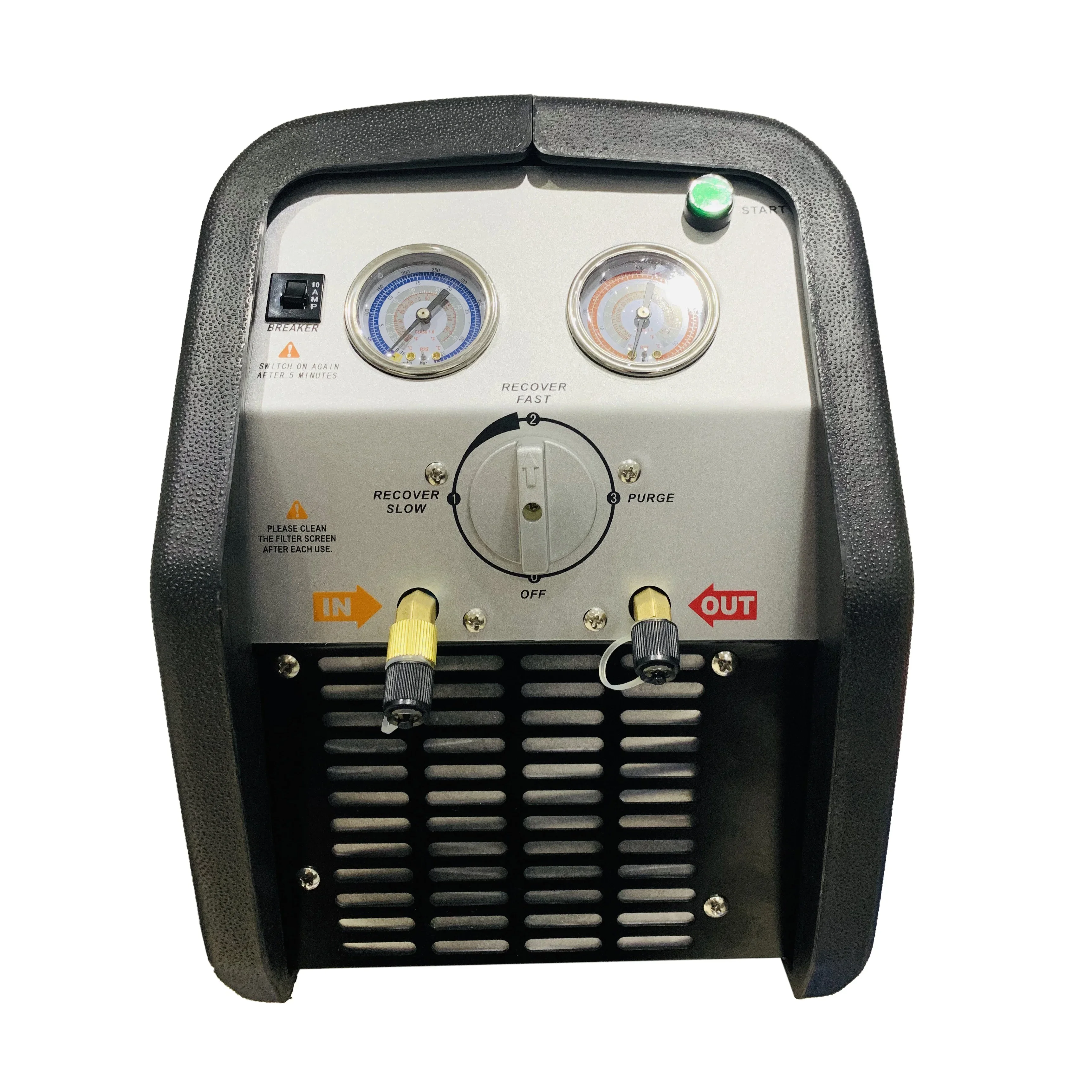 AC Refrigerant Gas Recovery Unit/Machine for Car Air Conditioning with R32 1234yf Compressor 1 HP RR500 Black Color