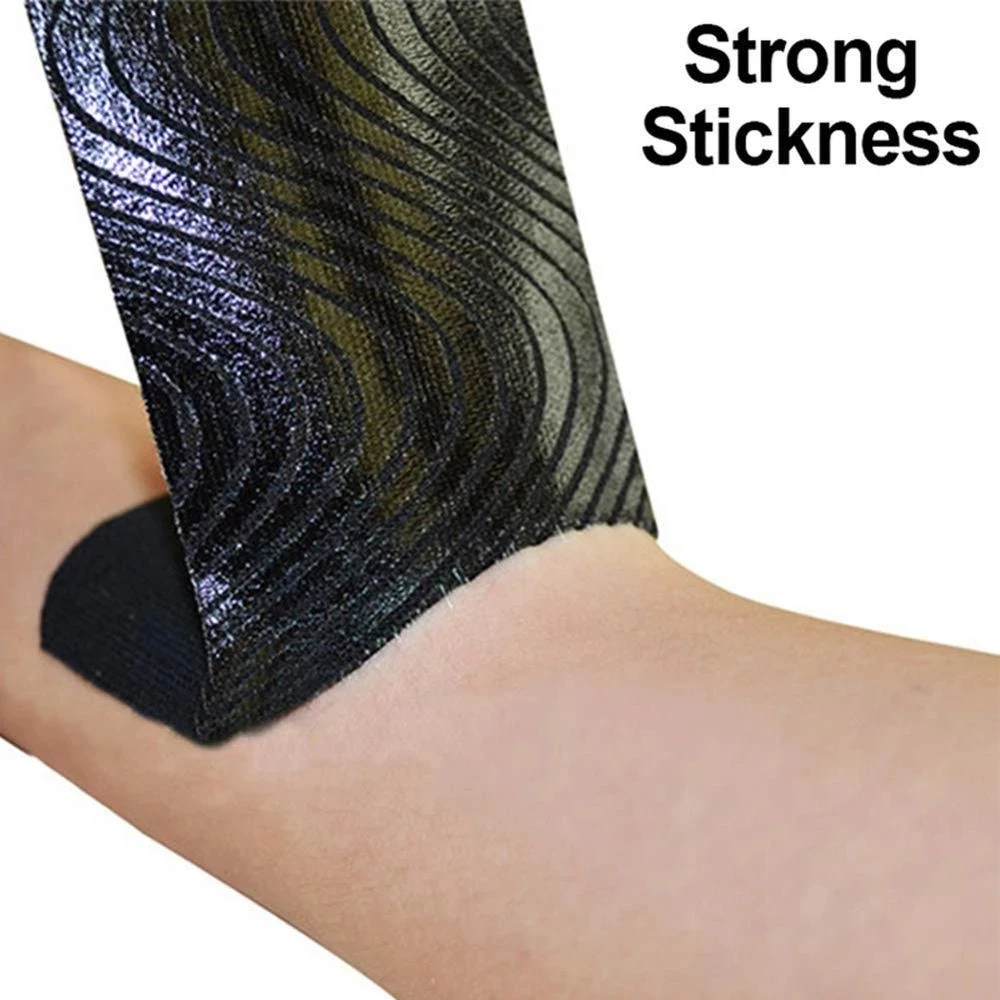 10 cm * 5 m Kinesiologie-Sportband, wasserdichte elastische Baumwollbänder für Muskelunterstützung, Erholungspflege, Physio, 4 Zoll * 16,5 Fuß – Detail 6