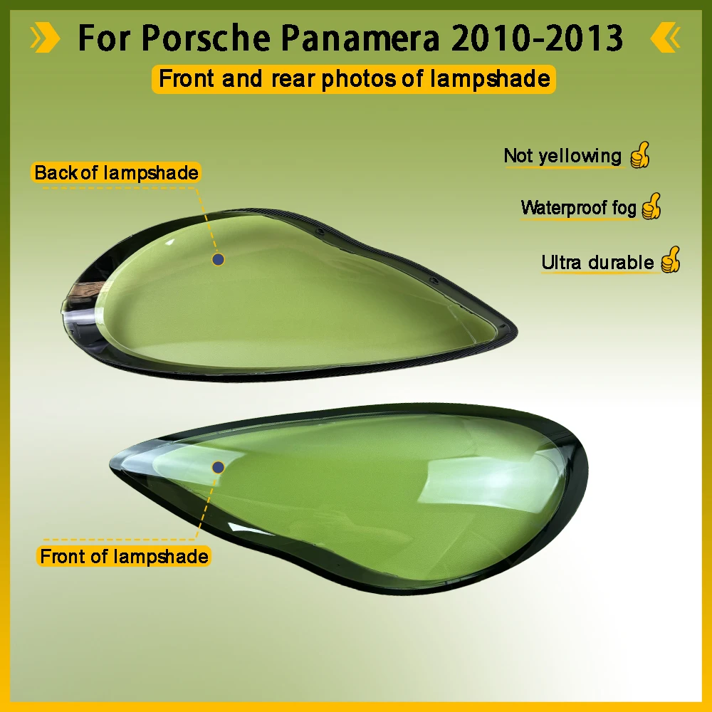 Headlights Cover Transparent Headlamp Shell Lens Replace Original Lampshade Plexiglass For Porsche Panamera 2010 2011 2012 2013