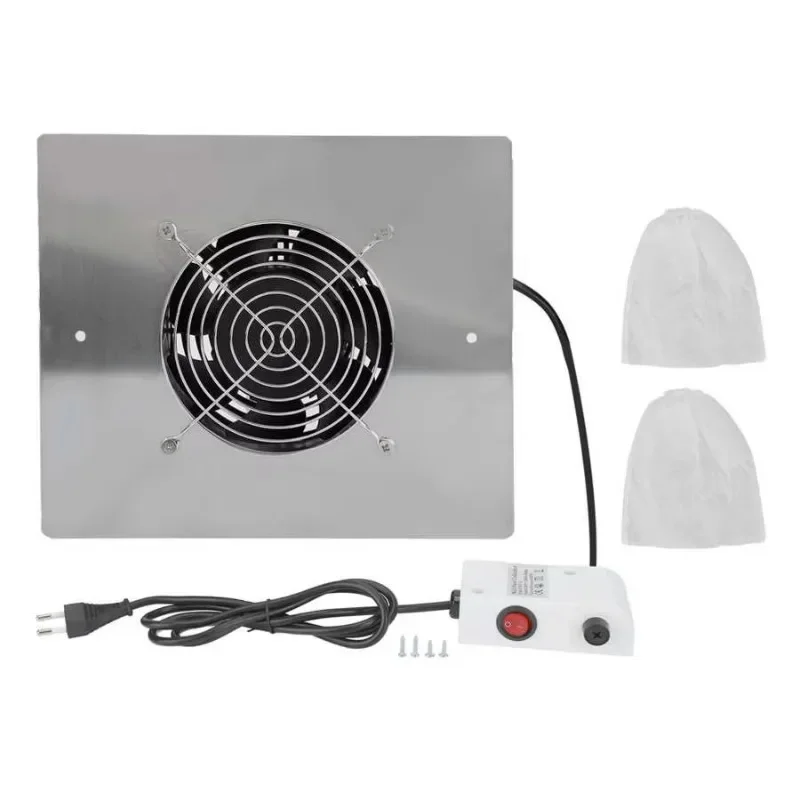 60W Electric Nail Dust Collector Table Embedded Dust Suction Machine EU Plug 220-240V Filter Nail Art Manicure Salon Equipment