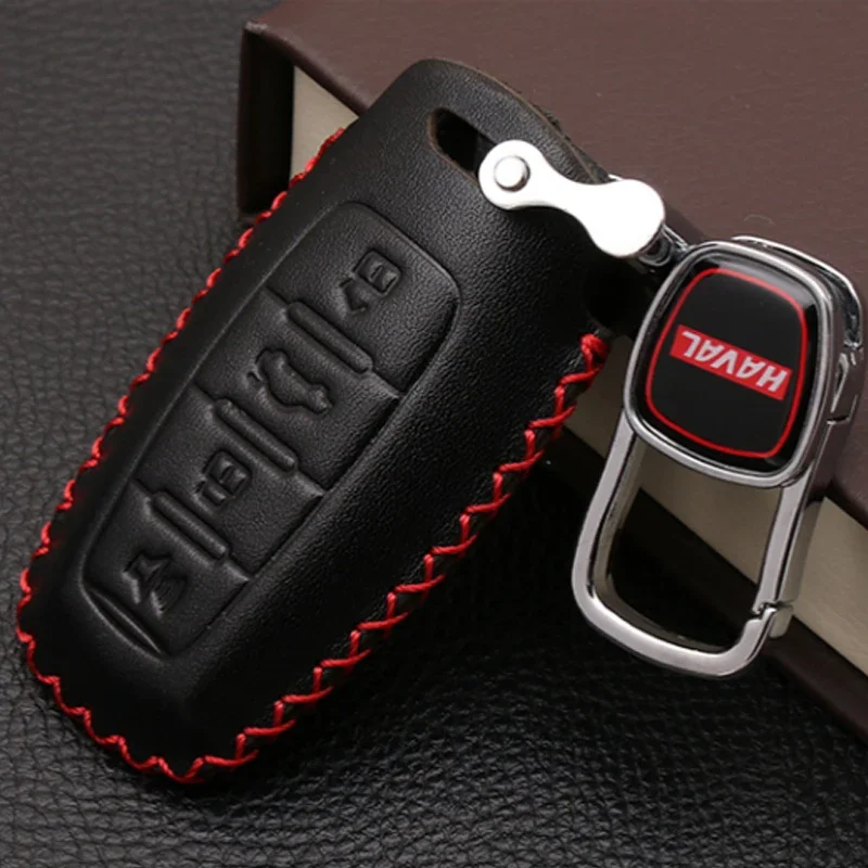 For Haval Jolin Dargo H6 2022 2023 New Design Leather Car Key Cover  Superior Quality Protector Keychain Bag Auto Accessories