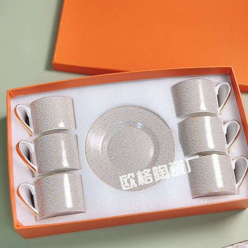 

Elegant Retro Bone China Tea Set 6 Tea Cups and 6 Matching Saucers Romantic Afternoon Tea Service Luxury Homeware Gift