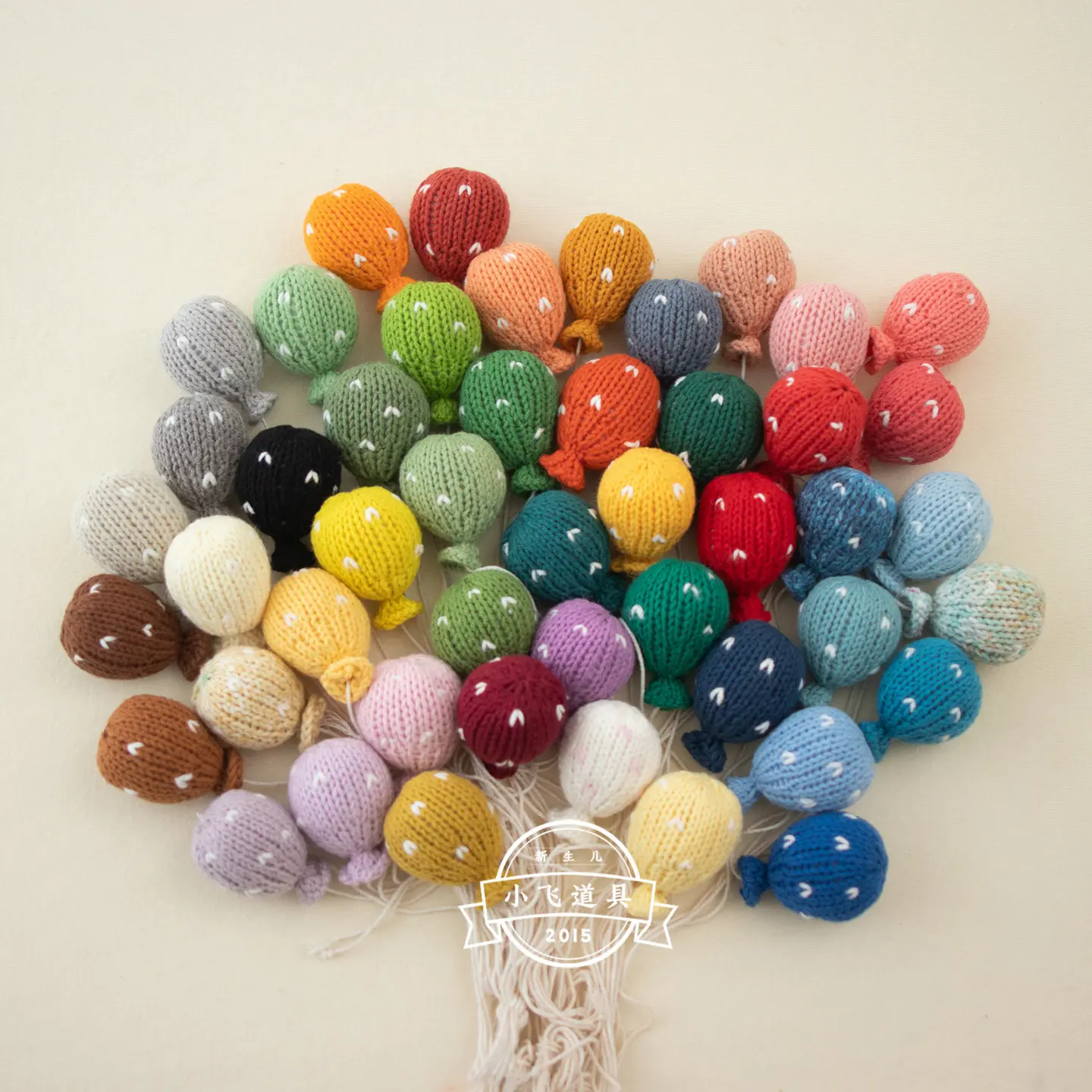 Newborn Photography Props Handmade Knitted Colorful Balloons Clouds Set for Baby Studio Photoshoot Decorative Accessories