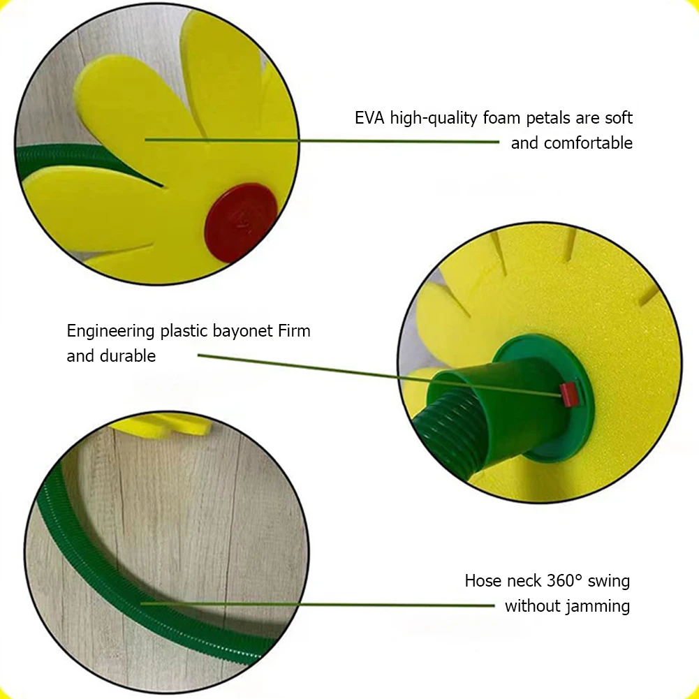 รดน้ํา Sprinkler ดอกไม้รูปร่างเต้นรํา Daisy Sprinklers 720 หมุนสเปรย์น้ําตกแต่งสวนเครื่องมือชลประทาน