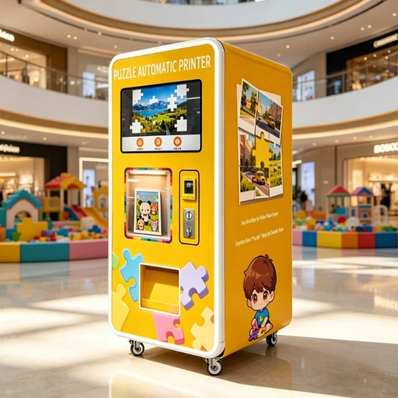 Custom  Commercial Self‑Service Jigsaw Puzzle Printer Vending Machine for Shopping Mall Amusement Park Wholesale Business