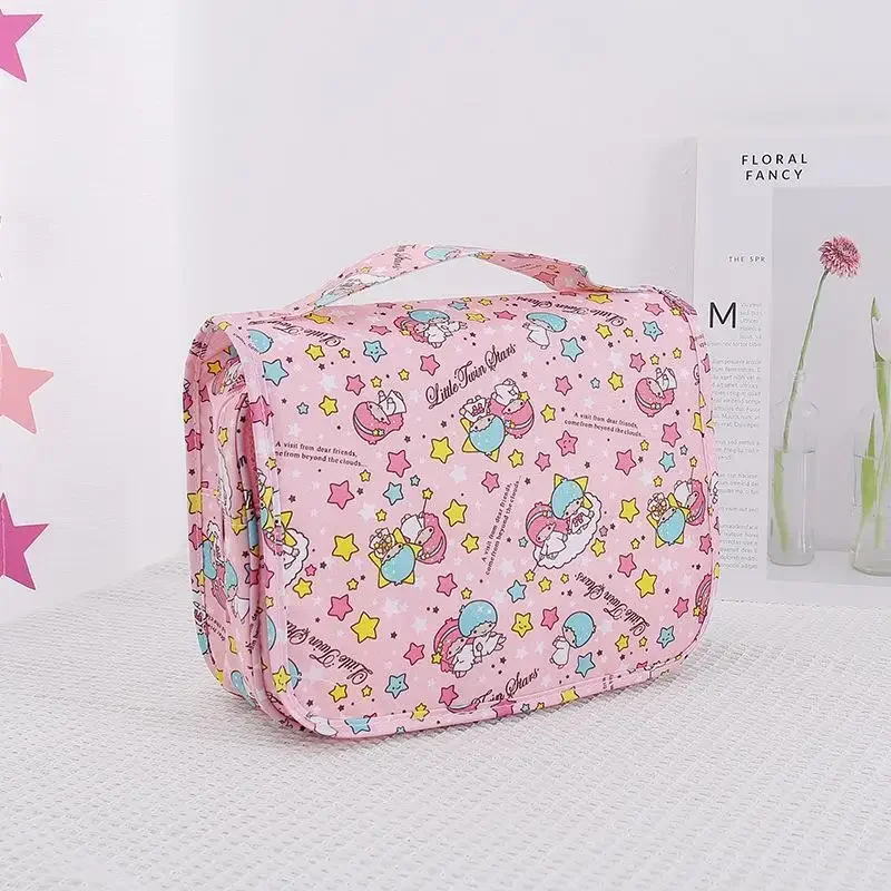 

Сумка для стирки Hello Kitty, косметичка с мультяшной подвеской, сумки большой вместимости для женщин, кавайная многофункциональная сумка для хранения