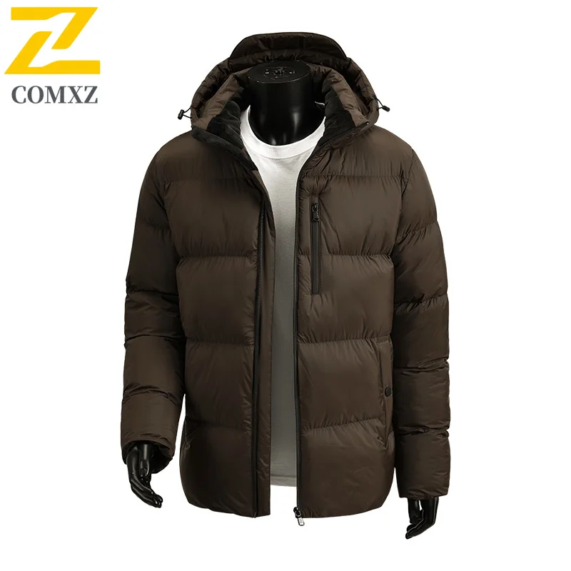 

Winter New Men's Cotton Jacket Thickened Cold Proof Warm Loose Hooded Pike Coat Casual Fashionable Versatile Men's Zipper Coat