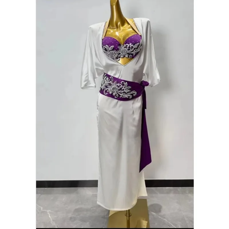 맞춤형 밸리 댄스 가운 공연 오리엔탈 댄스 의상 연습 드레스 밸리 댄스웨어