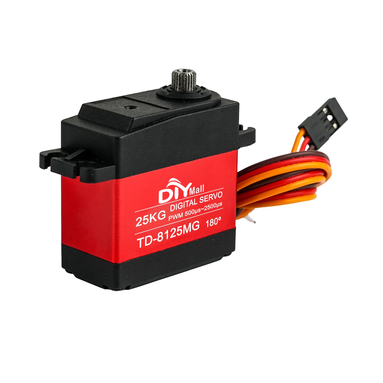 Servo de TD-8125MG Digital de Metal de alto par, 25KG, 360/270/180 grados, funciones de potencia de engranaje de Metal, Servos para coches robots RC, modelo de juguete