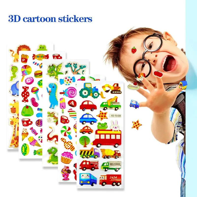 Kids Stickers 40 20 Different Sheets 3D Puffy Bulk Stickers for Girl Boy Birthday Gift Scrapbooking Teachers Animals Cartoon