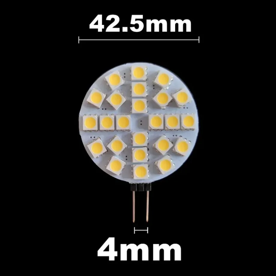 1/5/10PCS G4 Socket 5050 SMD Mini Led Bulb 4.8W DC 12V Replace Halogen Bi-pin Lamp Warm White Cold White Led Lights