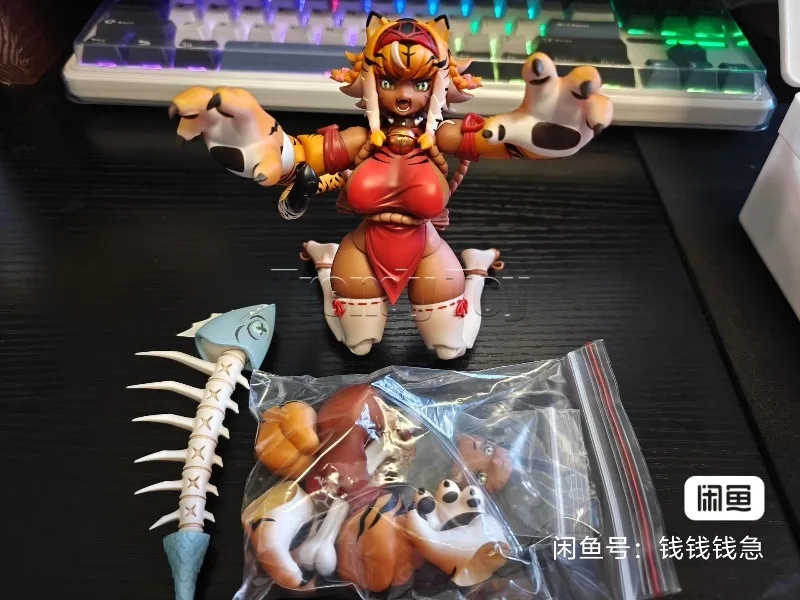 Brand New in Stock,snail Shell, Adventure in Another World,Tiger Girl Garu Garu 1/12 Movable Doll Machine Girl Collection Figure