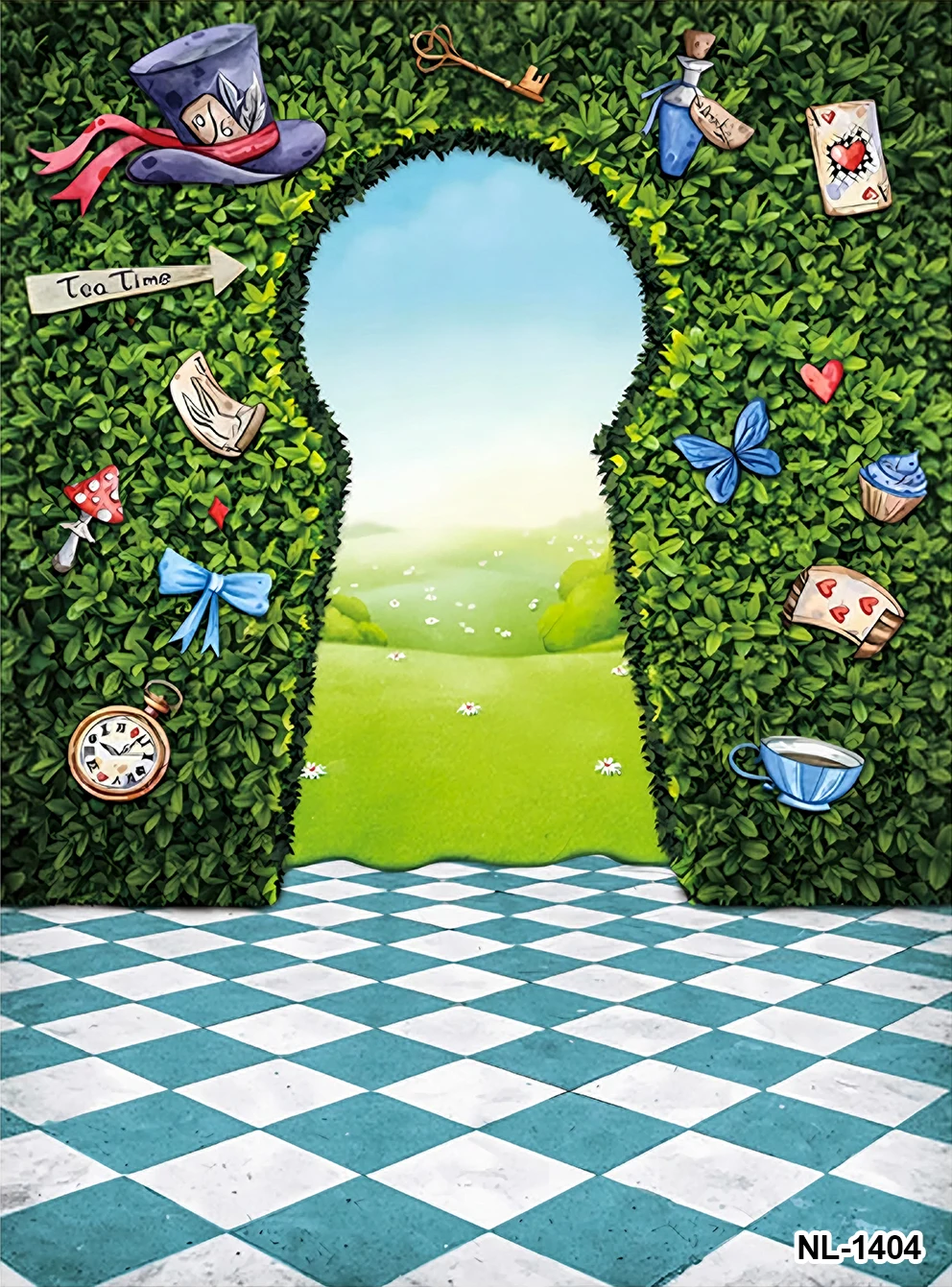 Alice in Wonderland Backdrop Baby Girl Birthday Photo Photography Background Dream Castle Princess Studio Props Photophone Festa