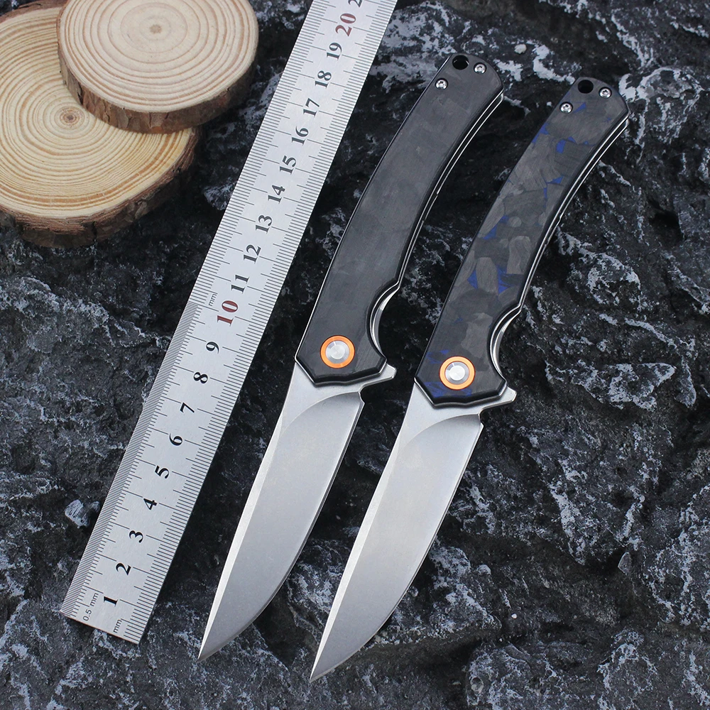 GT964 Blue carbon fiber jackknife pockets Original Bearing Folding Survival knife Outdoor Camping EDC Tools