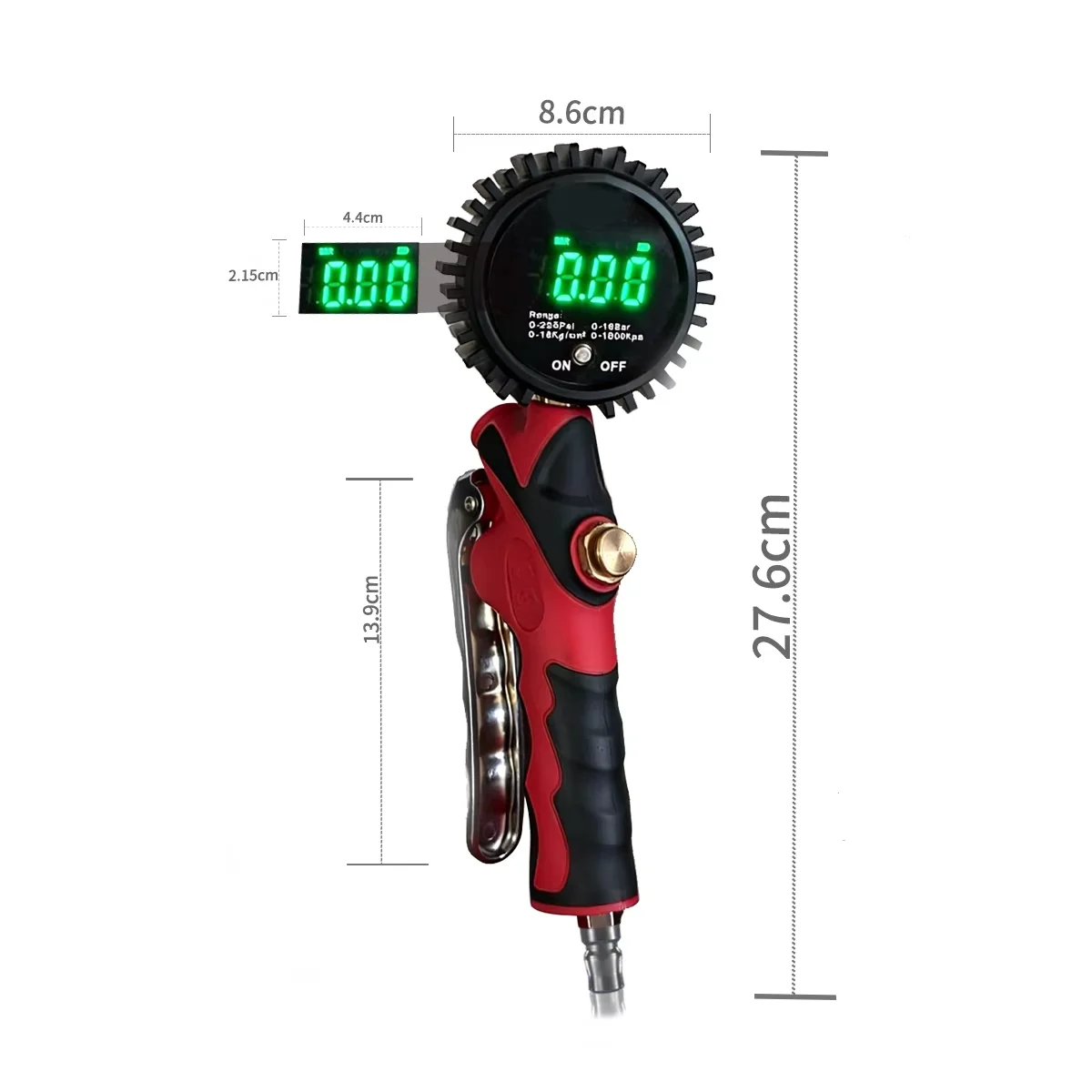 

Высококачественный цифровой ЖК-дисплей для пистолета-насоса, манометр для измерения давления в автомобильных шинах