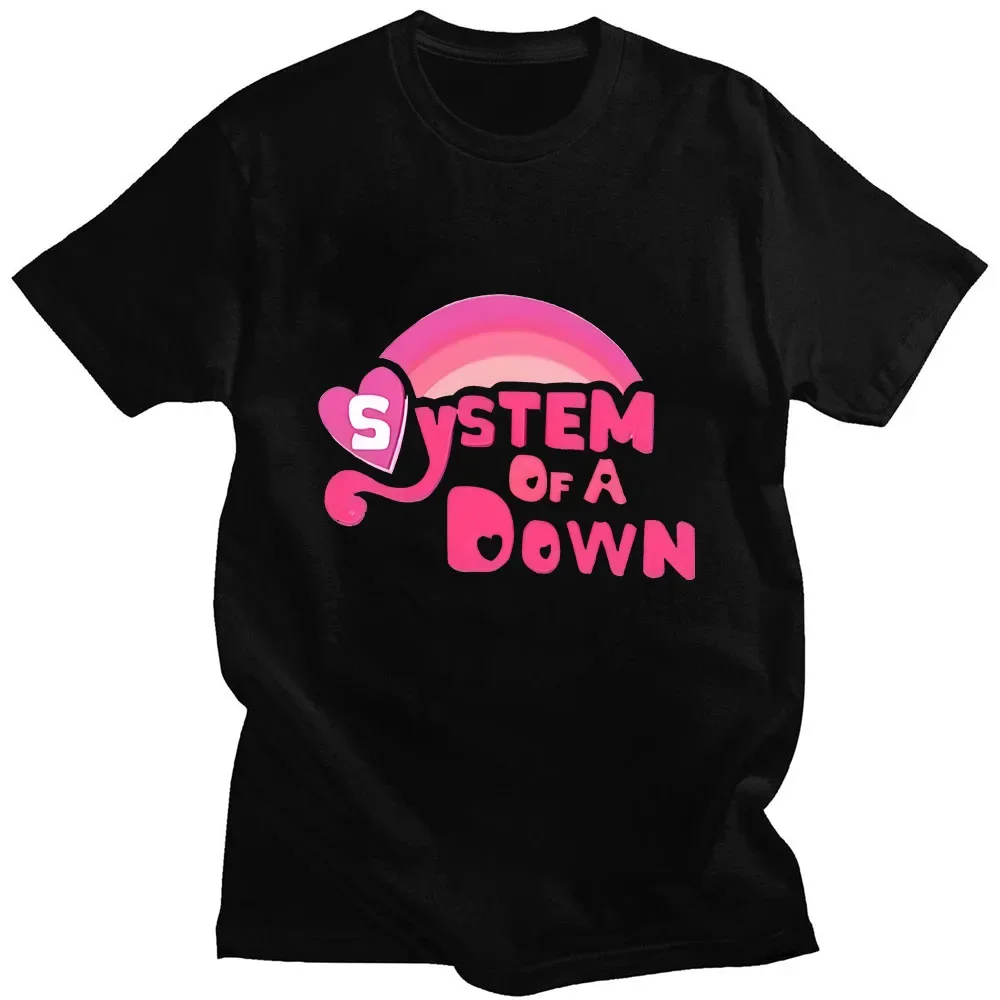 System of A Down Print T-shirt Fashion Aesthetic Tshirts 100% Cotton Clothing Summer Female/Male Short Sleeve Casual T Shirts