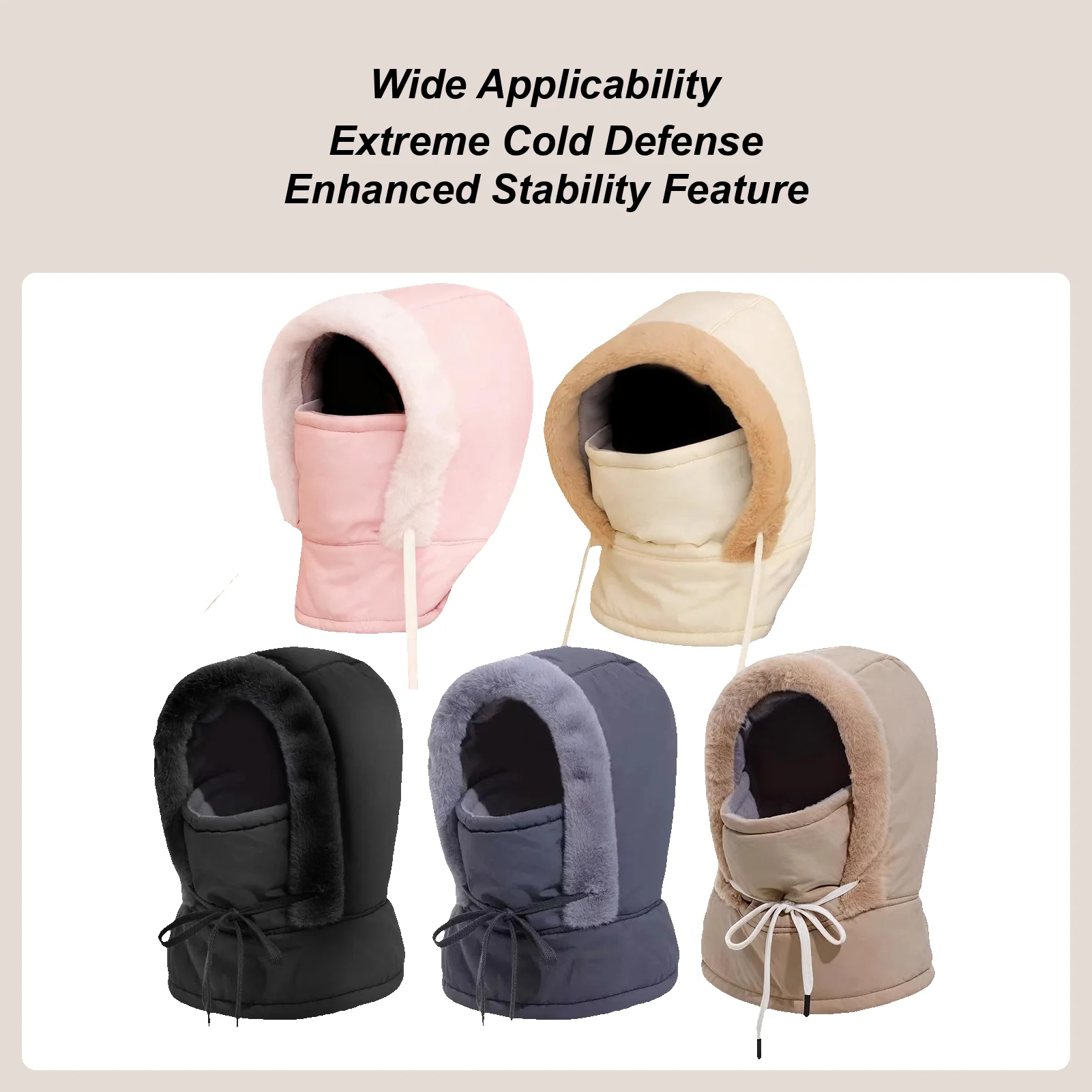 

Winter Hats For Women Windproof Winter Hood Outdoor Hat With Face Cover And Scarf For Women Men Cold Weather Outdoor Camping