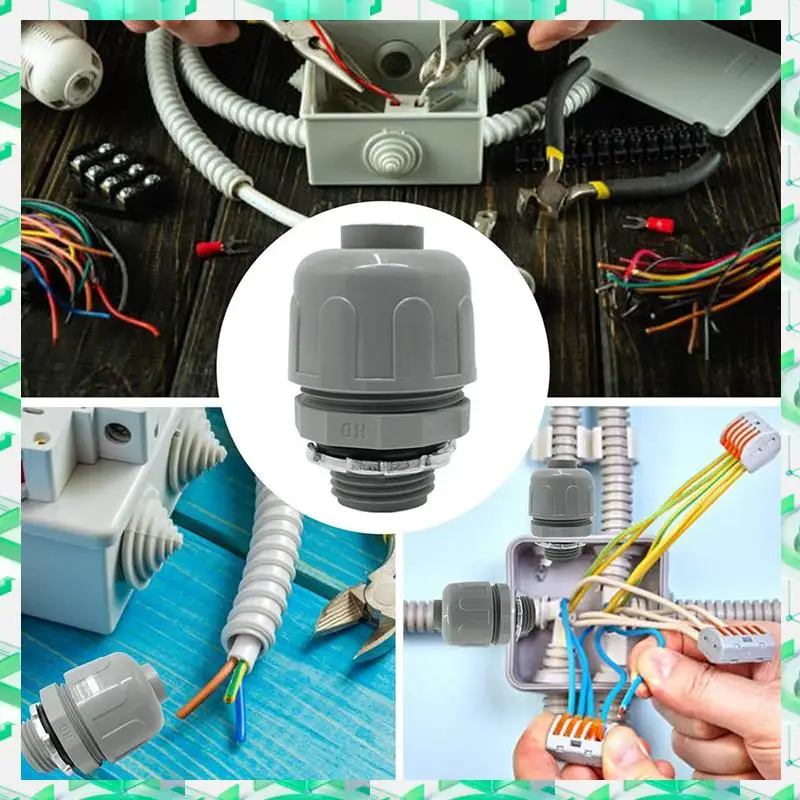 

FIZP Liquid Tight Connectors - PVC Electrical Conduit Connectors - Flexible Non-Metallic Straight Conduit 1/2 Inch 25 Pieces