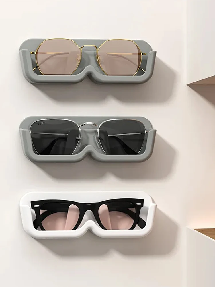 

1Pc Fashion Styling Punch-free Glasses Storage Rack Wall Mounted Sun-glasses Ardrobe Decoration Storage Box Sunglass Organizer