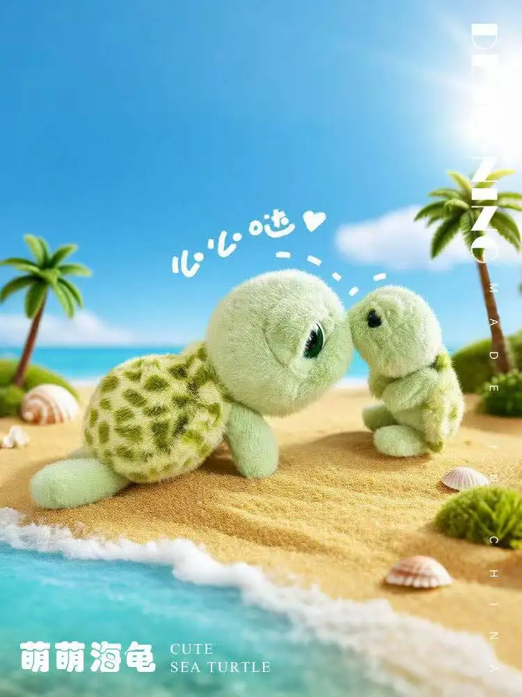 أحدث لطيف كبير العينين السلحفاة دمية Kawaii محشوة ألعاب من نسيج مخملي اليدوية دمية الكرتون أنيمي لطيف الأطفال هدية عيد ميلاد دمية ممتعة