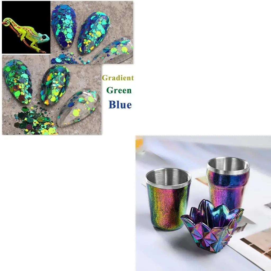 Nice Glitter-chameleon Flakes 12 Colors Colorful Sequins Decoration for Coloring Arts Crafts