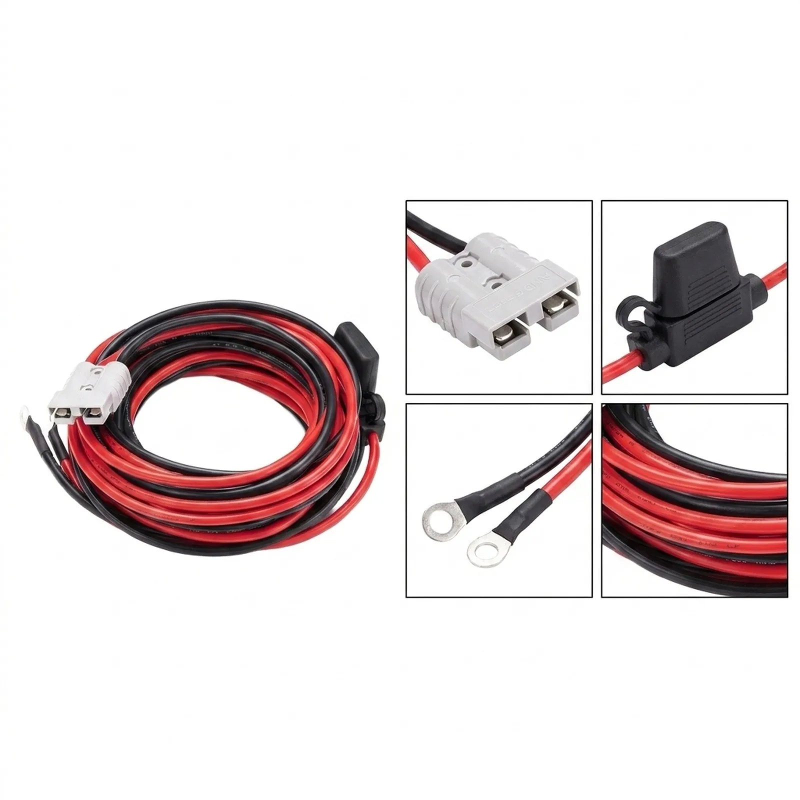 600V Battery Charging Connector Terminals Cable 50A Quick Connect Wire For To Lug M8 Terminal Electrical Equipment