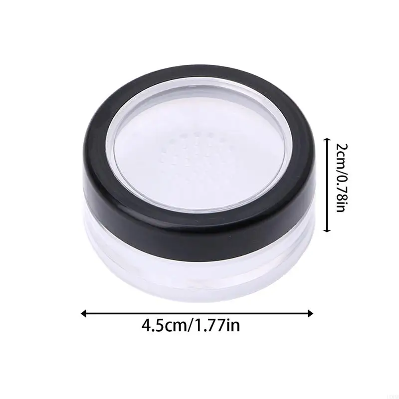Pote pó solto plástico 10g, caixas pó, recipiente cosmético vazio para viagem
