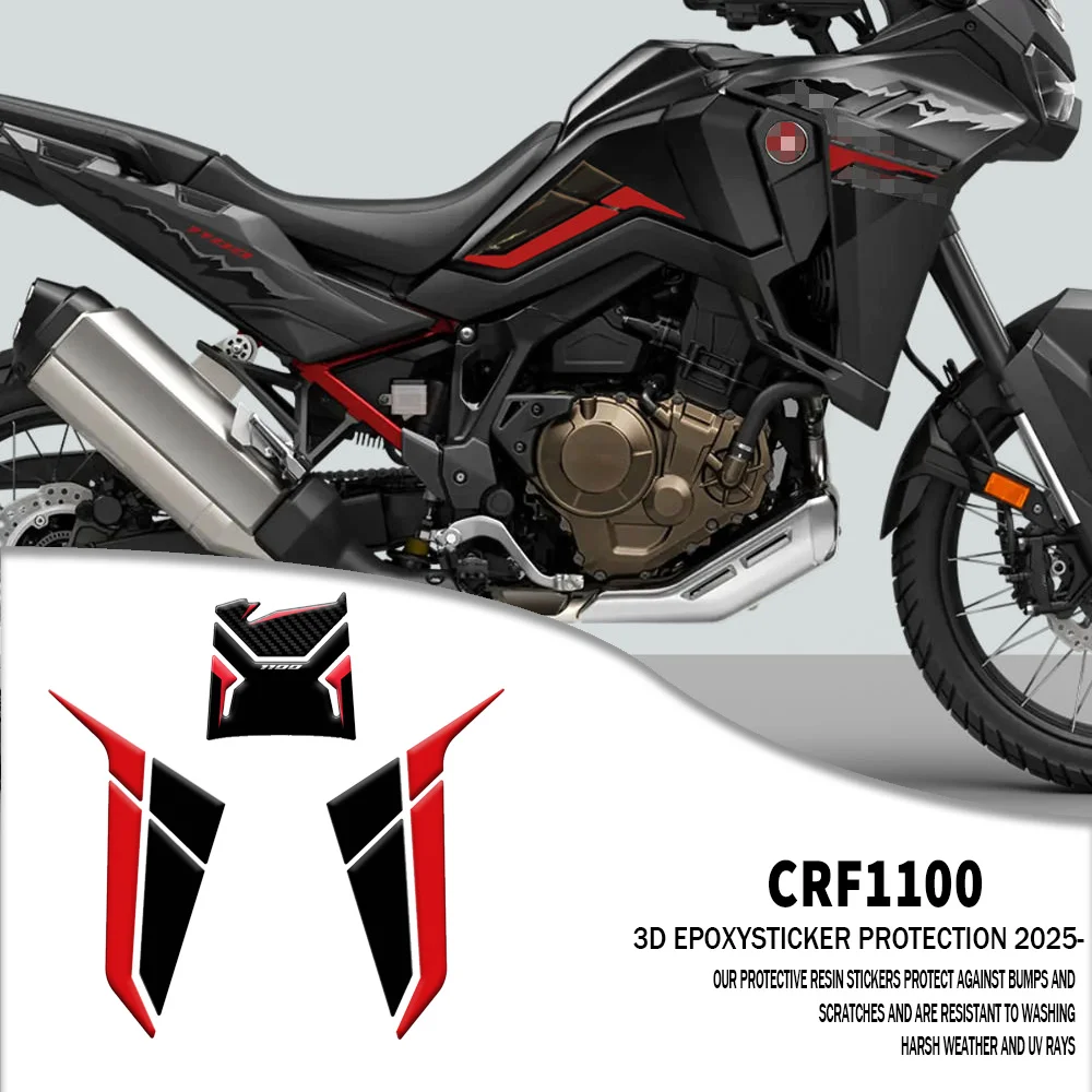

Motorcycle Accessories 3D Resin Stickers for CRF1100 CRF1100L Africa Twin 1100 Fuel Tank Pad Knee Protection Kit