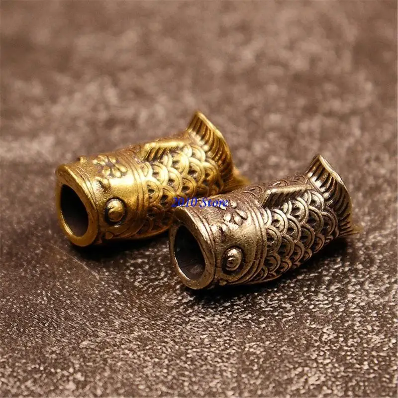 

F3MF Сложный кулон из металлических бусин в виде карпа для паракорда и изготовления ювелирных изделий с большим отверстием