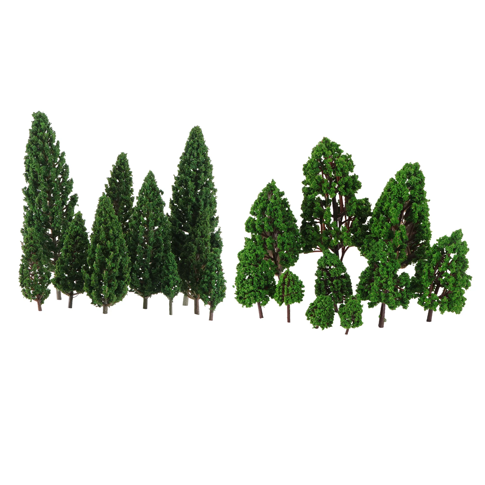 22 Pcs Green Model Trees Plastic 1 50 Desk Living Room Kitchen Decoration Mini Border Tree Landscape Scenery Diorama