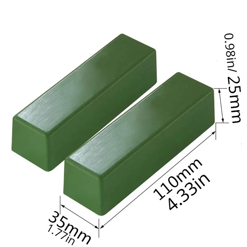 Premium Green Polishing Wax - Abrasive Compound for Metal Finishing, Stainless Steel & Copper Buffing