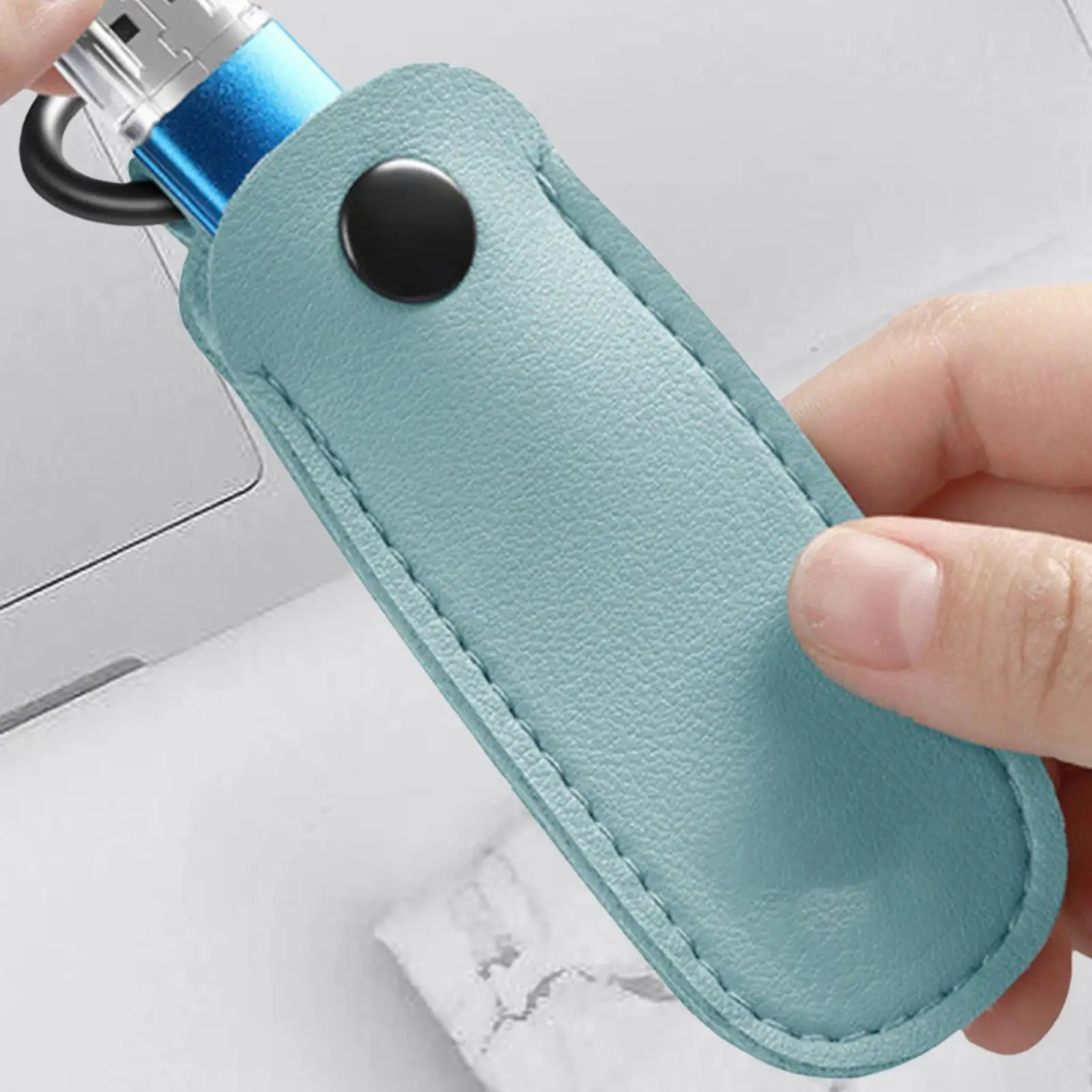 PU leather USB Flash Drive Storage Case Flash Drive Protective Cover USB Case Portable Storage Carrying Case Students USB Holder