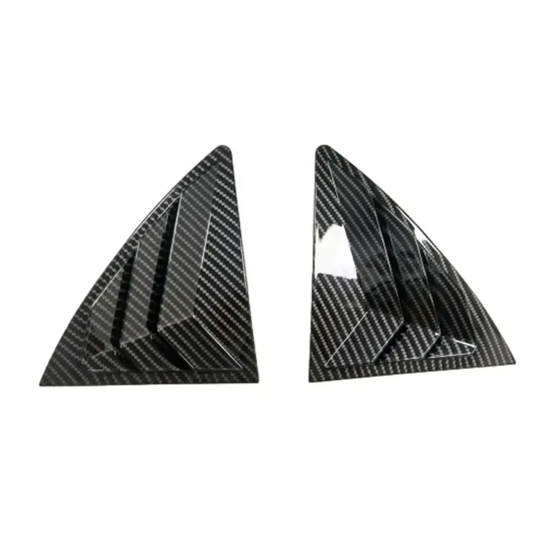 For Toyota Corolla 2007-2014 Car Rear Window Louver Shutter Cover Exterior Side Vent Trim Sticker Scoop ABS Exterior Accessories