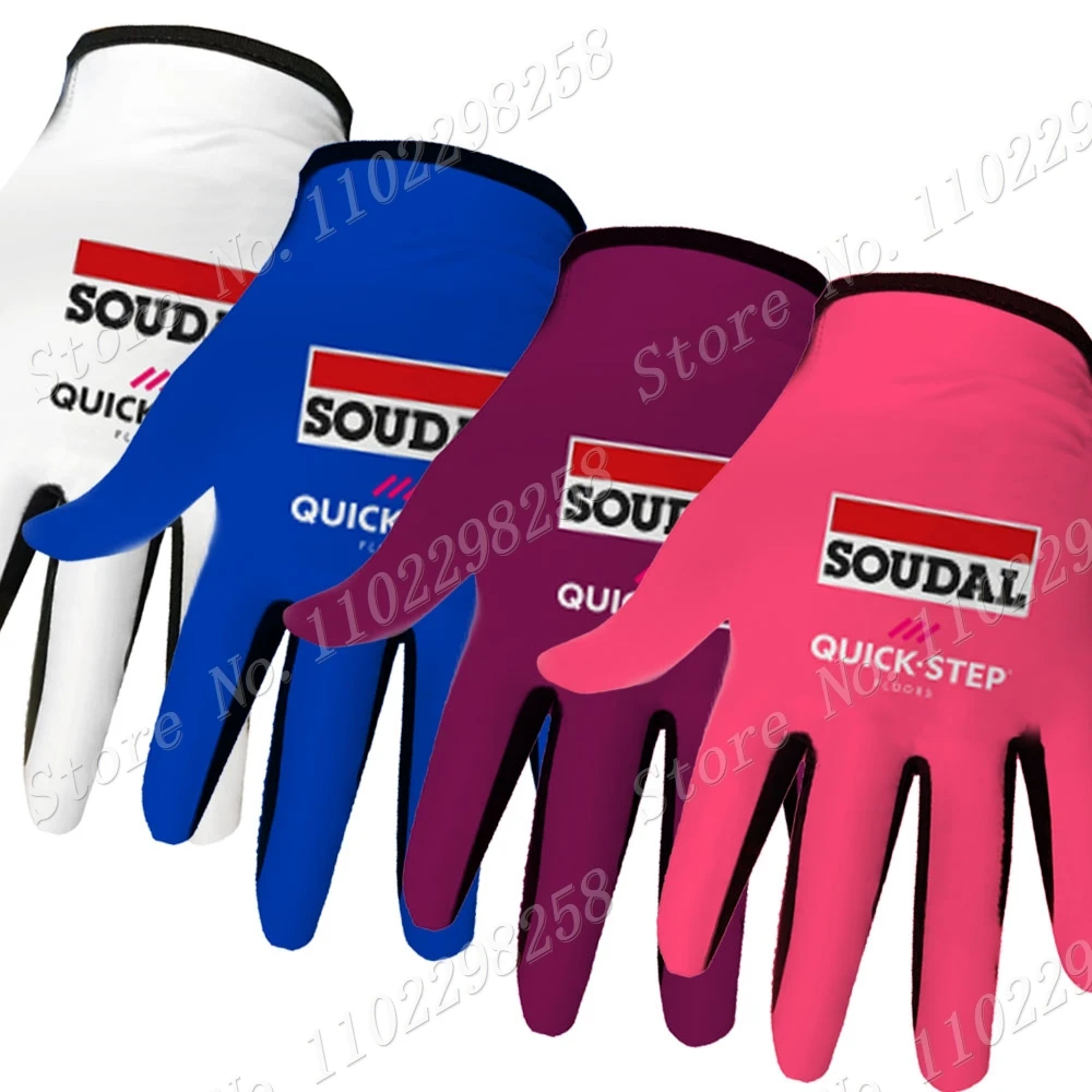 

Soudal Quick Step Cycling Gloves 2023 Tour De Italy Pink Blue purple Jerseys Gel Full Finger Glove MTB Gant Cyclisme Maillot